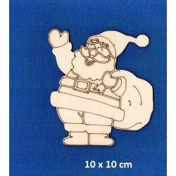 SKLEJKA #3mm Mikołaj 10x10cm / Mikołaj grawer / 4242 / cieńszy grawer
